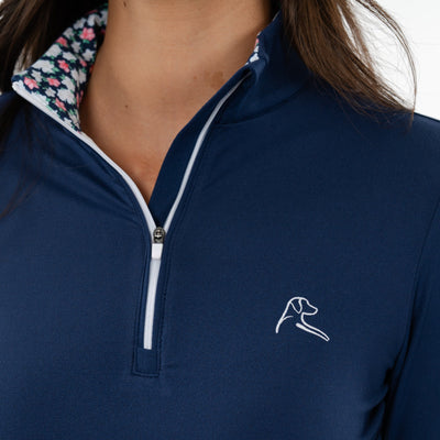 The Solid Performance Q-Zip | Solid - Admiral Navy - The Spring Azalea