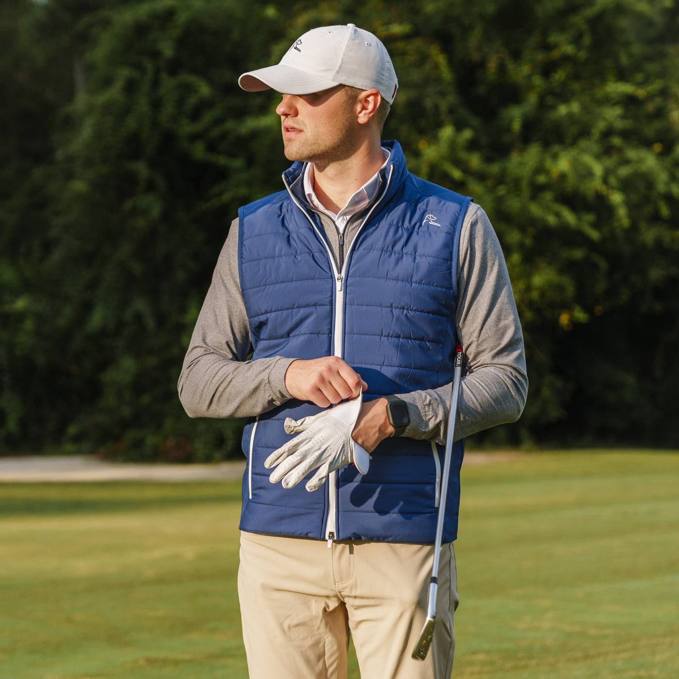 Fulton Performance Vest | Solid - Admiral Navy/White -  USA