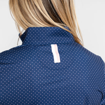 The Dime Dot Performance Q-Zip | The Dime Dot - Evening Navy/Frose Pink