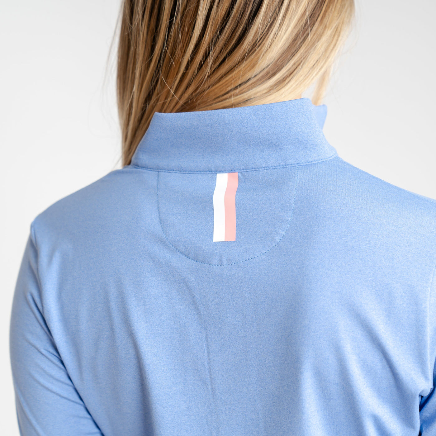 The Heather Performance Q-Zip | Heather - Blue Jay/Frost Blue