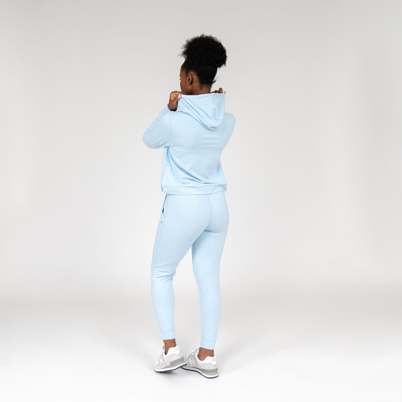 Tempo Performance Jogger | Heather - Baby Blue/White