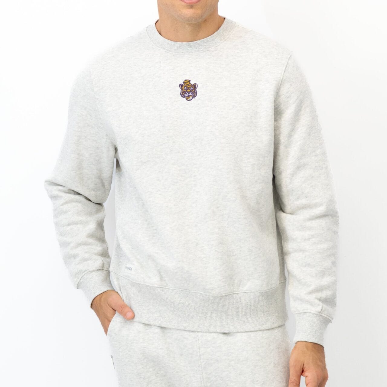 Ready Collegiate Crewneck - LSU | Heather - Ivory - LSU 12 PURPLE