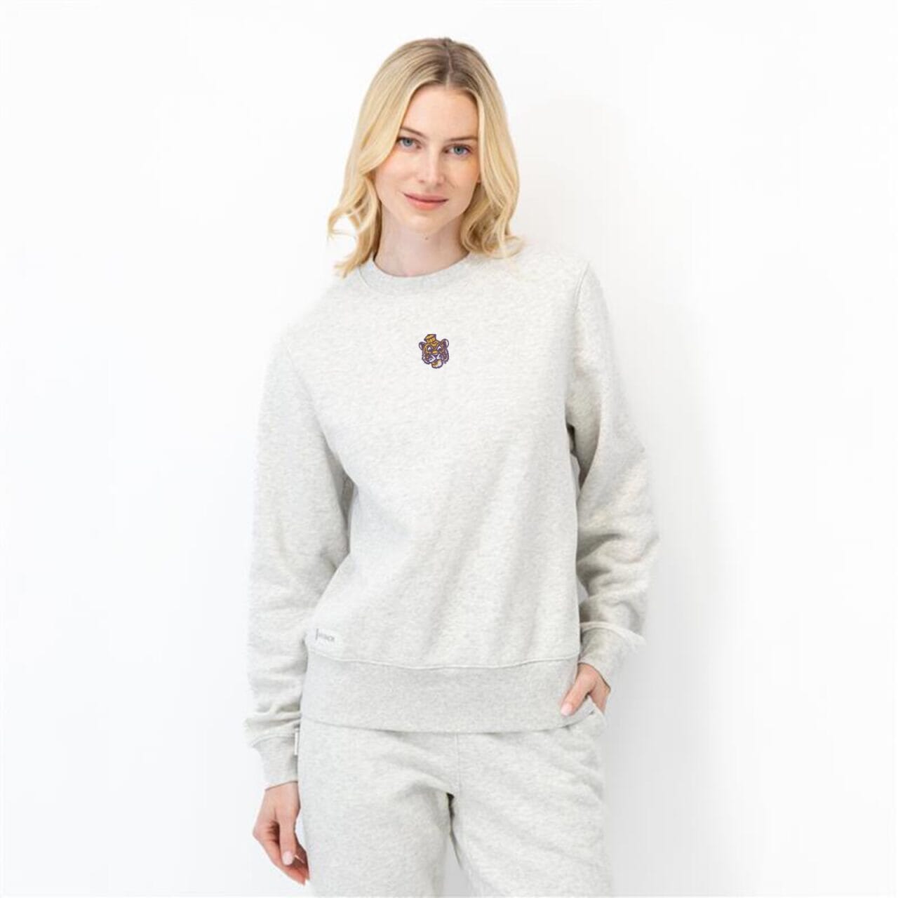 Ready Collegiate Crewneck - LSU | Heather - Ivory - LSU 12 PURPLE (Women)