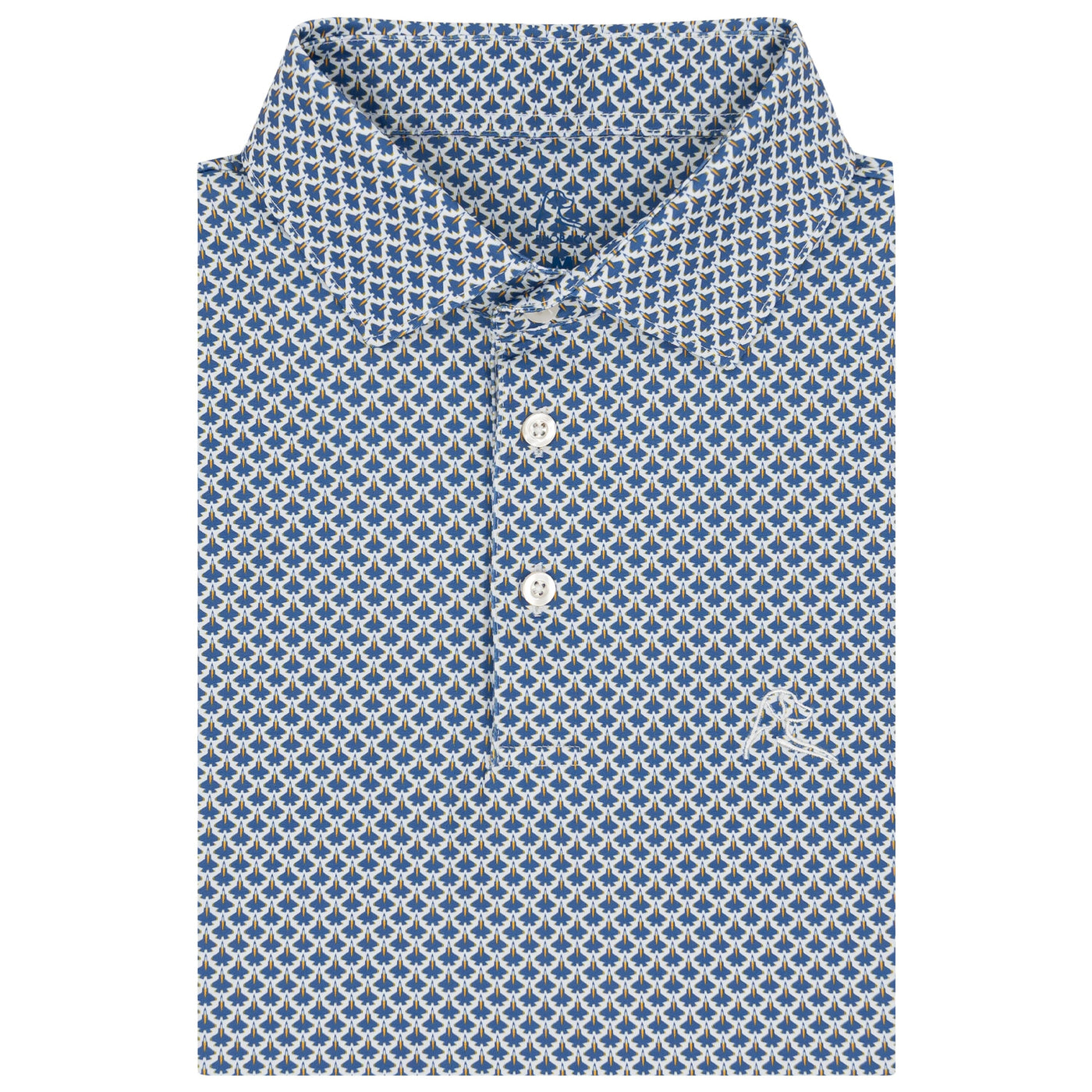 The Airshow | Performance Polo | The Airshow - White/Short Stop Blue