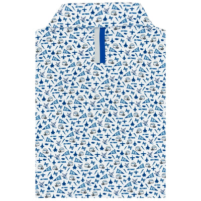 The Air Force Gameday | Collegiate Polo | The Air Force Gameday - White/Azure Blue