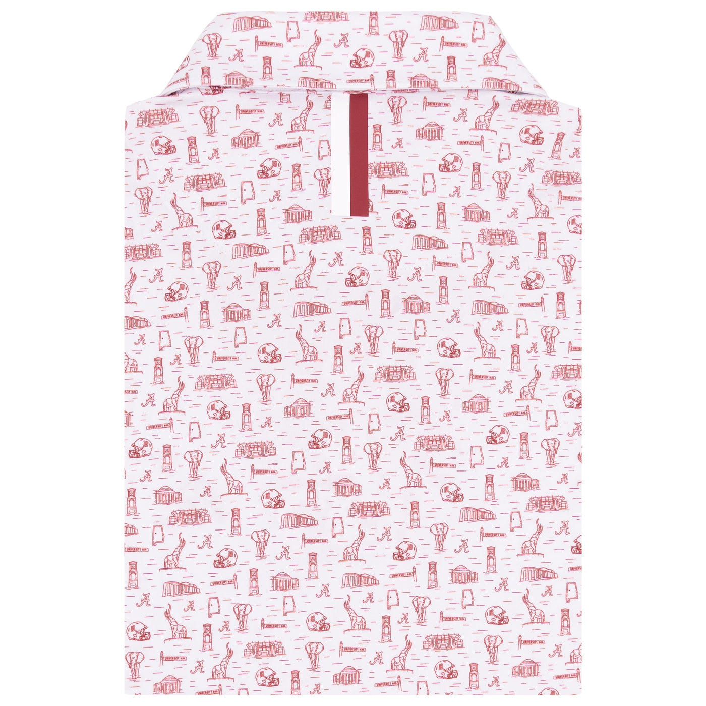 The Alabama Campus | Collegiate Polo | The Alabama Campus - White/Carmine Red