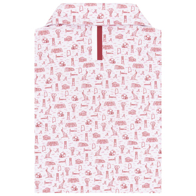 The Alabama Campus | Collegiate Polo | The Alabama Campus - White/Carmine Red