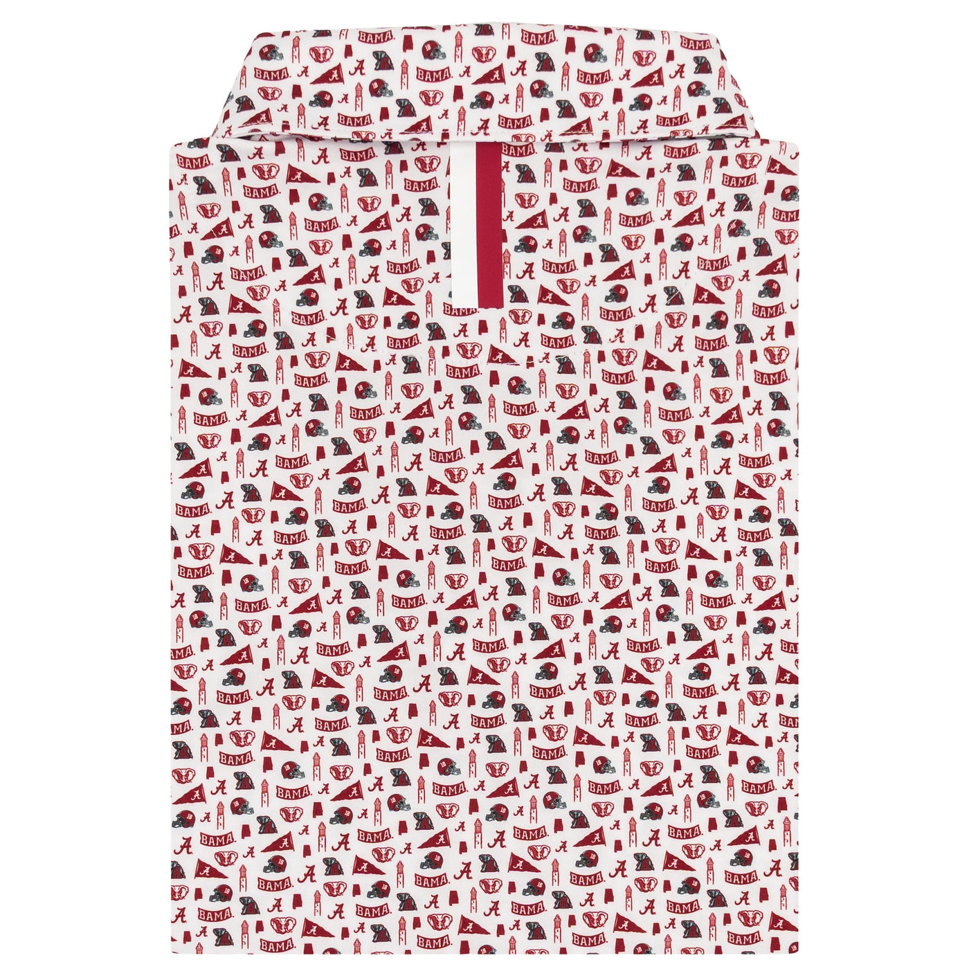 The Alabama Gameday | Collegiate Polo | The Alabama Gameday - White/Carmine Red