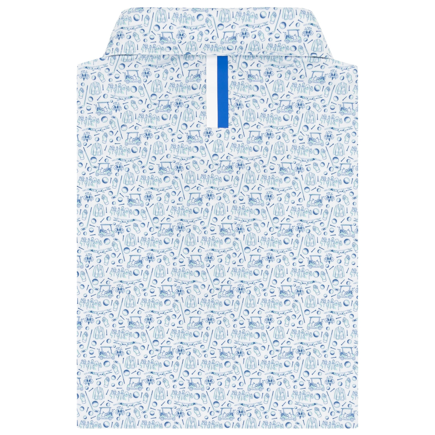The All in the Hips | Performance Polo | The All In The Hips - White/Bunker Blue