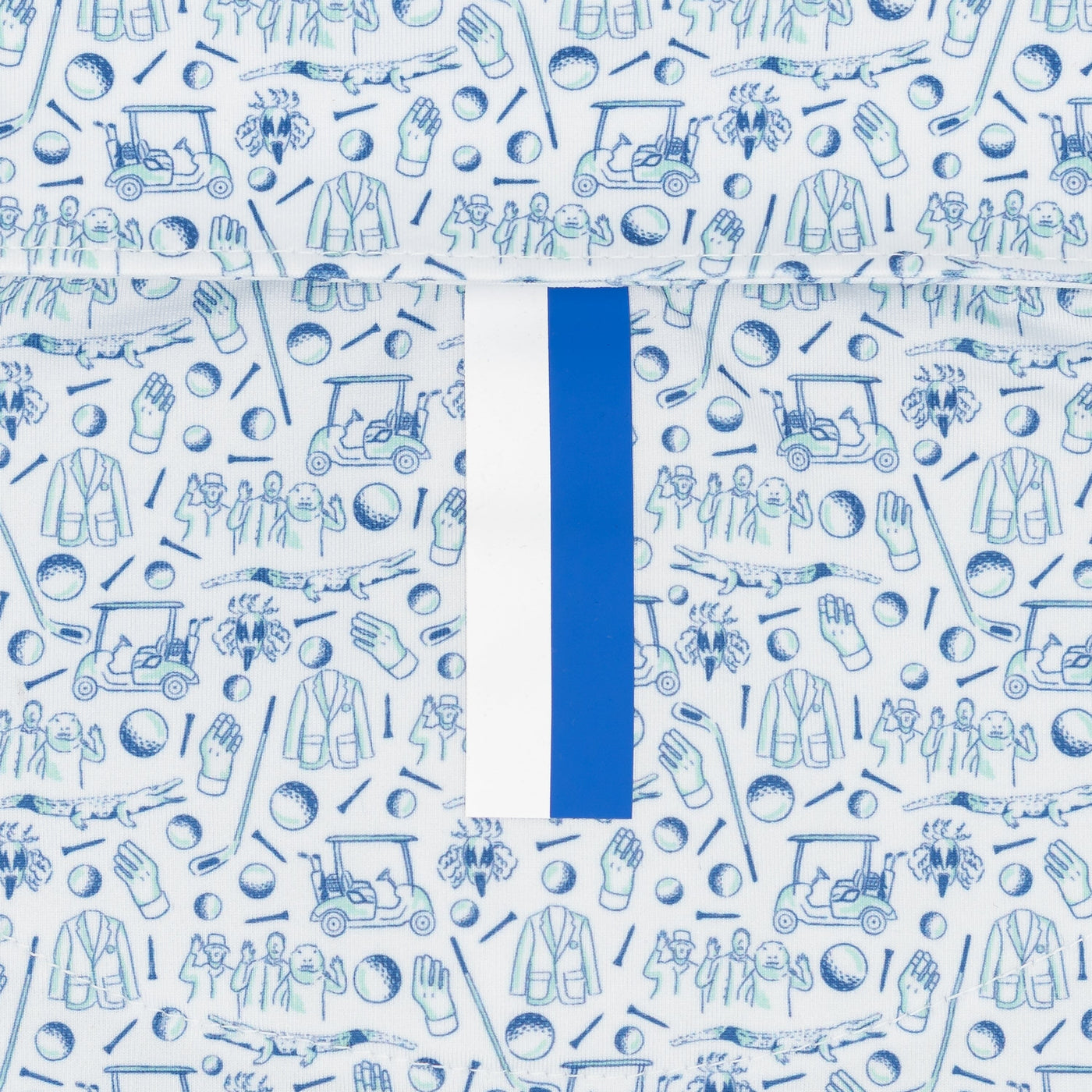 The All in the Hips | Performance Polo | The All In The Hips - White/Bunker Blue
