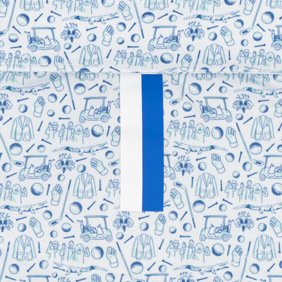 The All in the Hips | Performance Polo | The All In The Hips - White/Bunker Blue