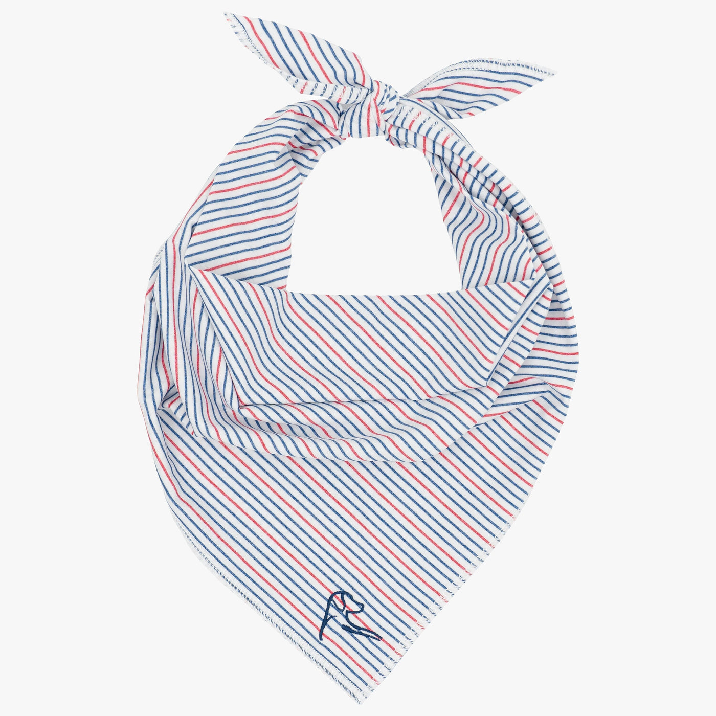 The Skimmer Heather Stripe | Performance Bandana | The Skimmer Heather Stripe - Shoal Blue/Classic Red/White