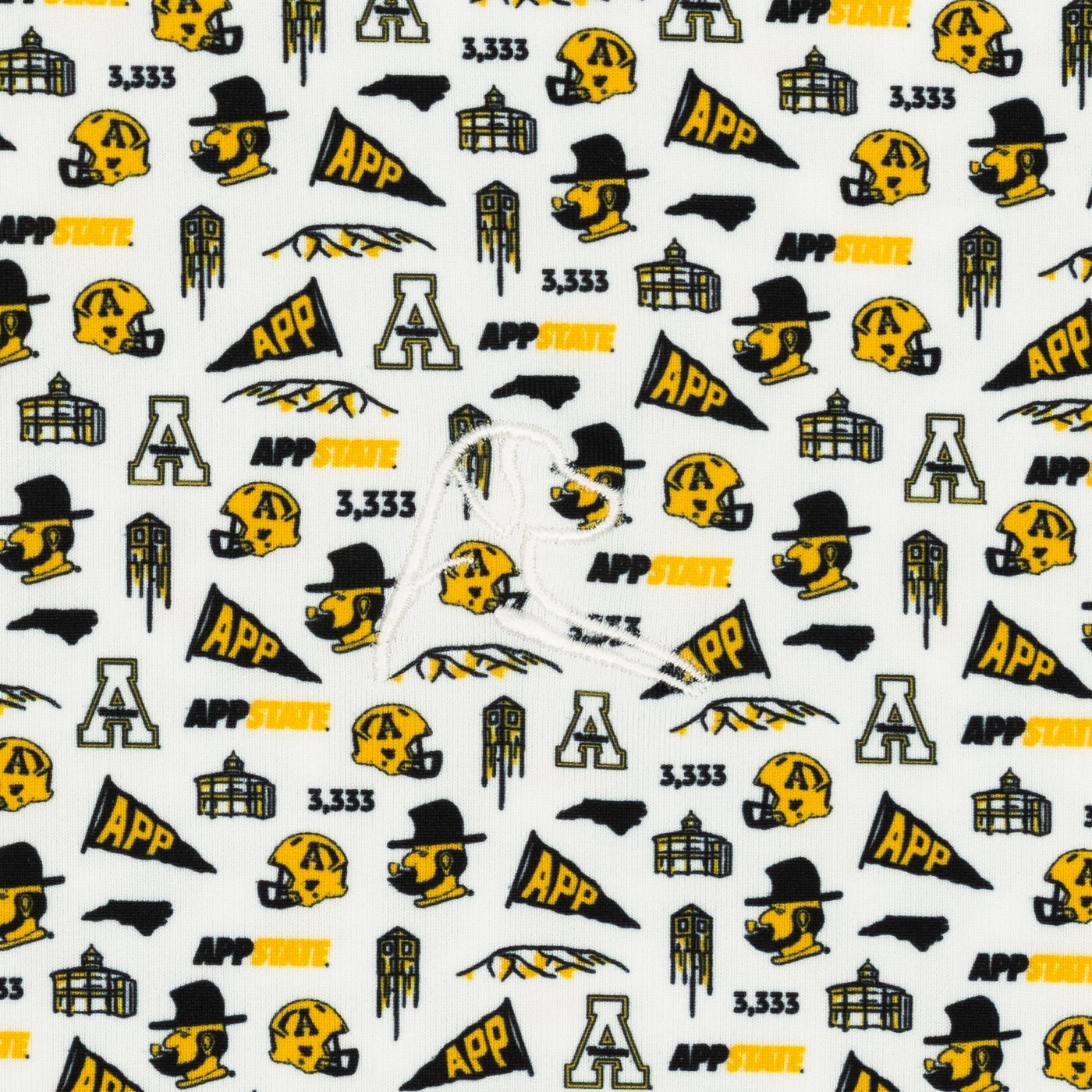 The App State Gameday | Collegiate Polo | The App State Gameday - White/Bright Yellow