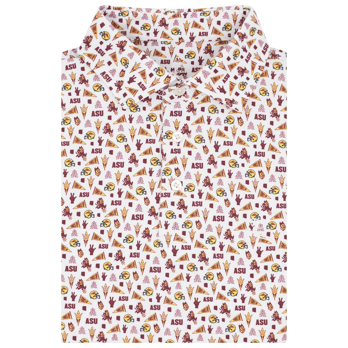 The Arizona State Gameday | Collegiate Polo | The Arizona State Gameday - White/Garnet Red
