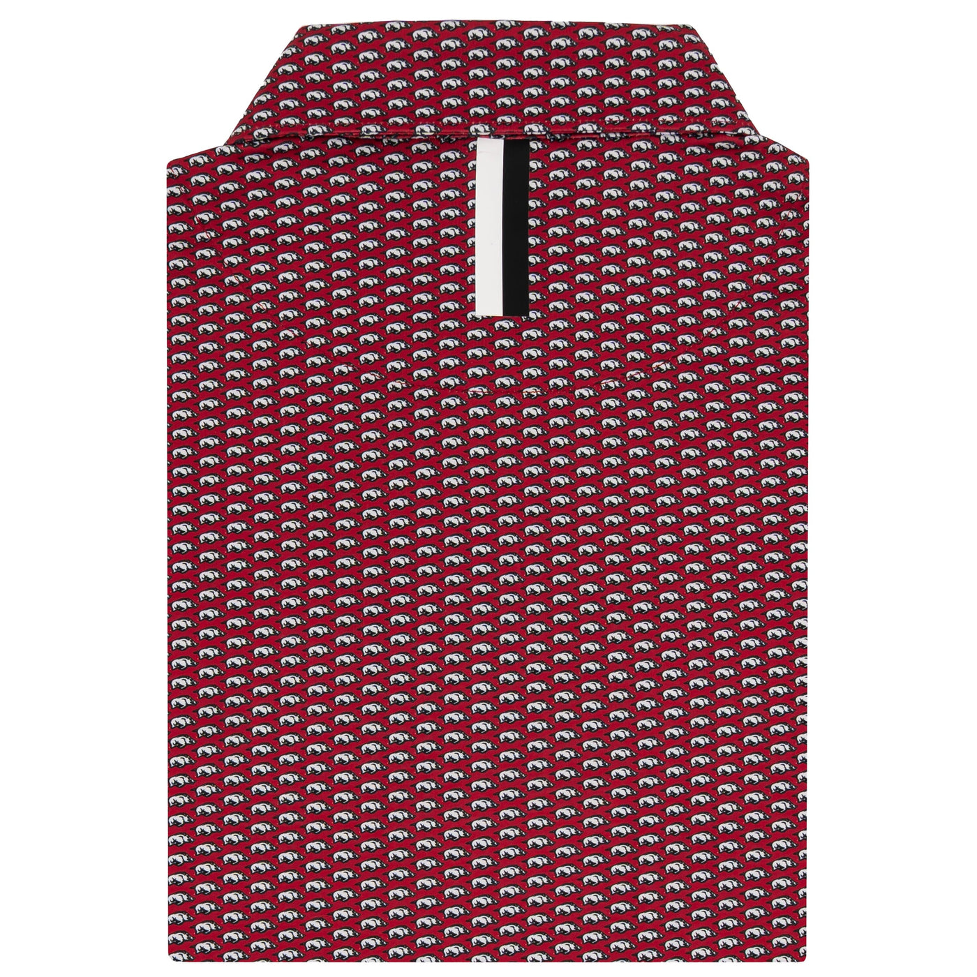 The Arkansas Wooo Pig® | Collegiate Polo | The Arkansas Wooo Pig® - Carmine Red/White