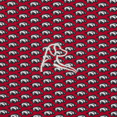 The Arkansas Wooo Pig® | Collegiate Polo | The Arkansas Wooo Pig® - Carmine Red/White