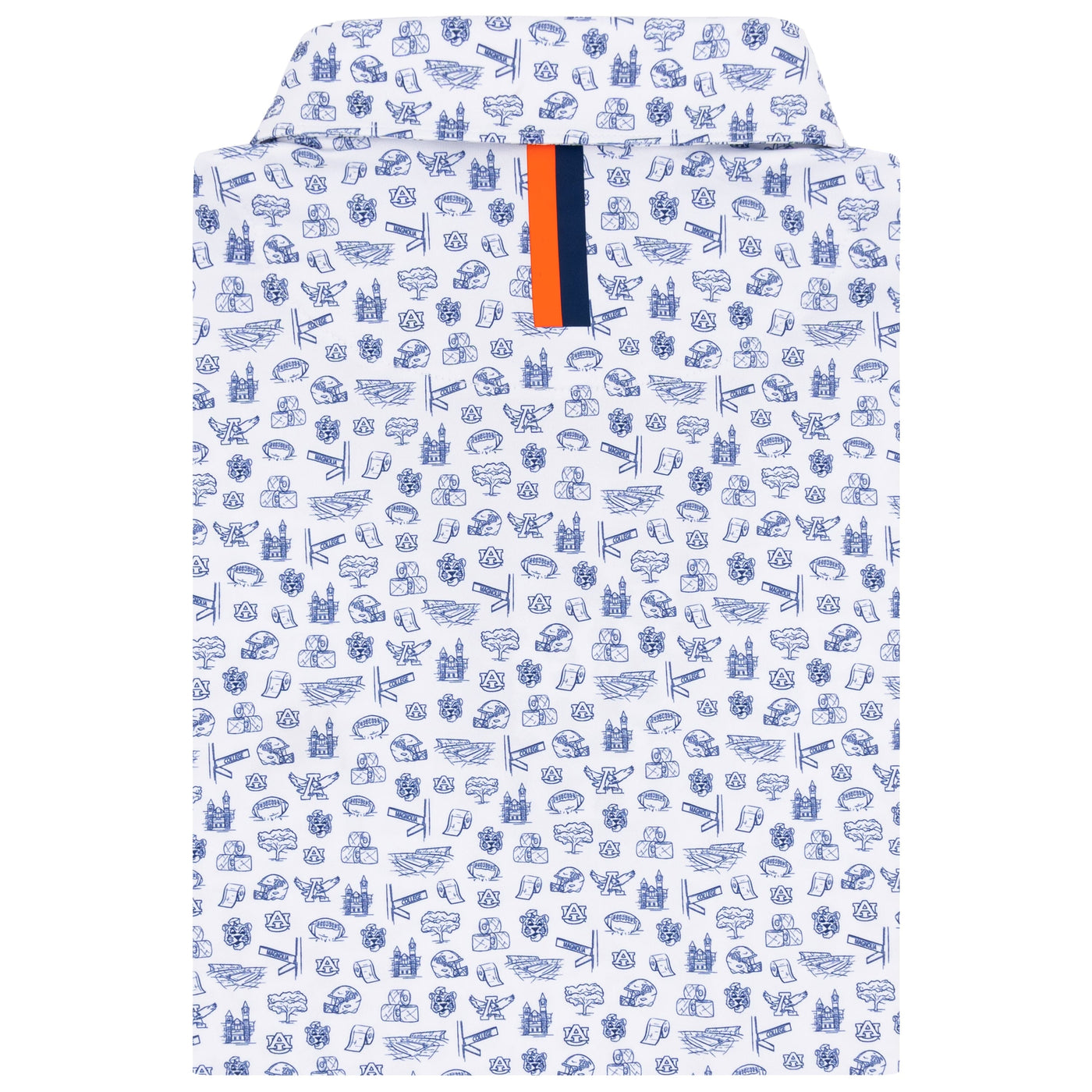 The Auburn Campus | Collegiate Polo | The Auburn Campus - White/Dock Blue