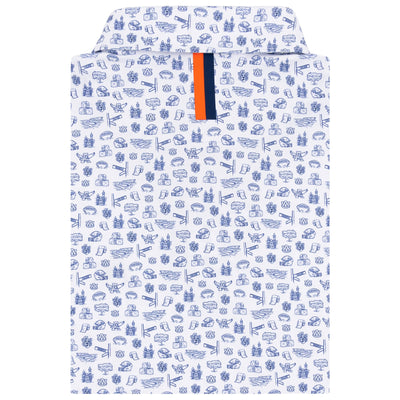 The Auburn Campus | Collegiate Polo | The Auburn Campus - White/Dock Blue
