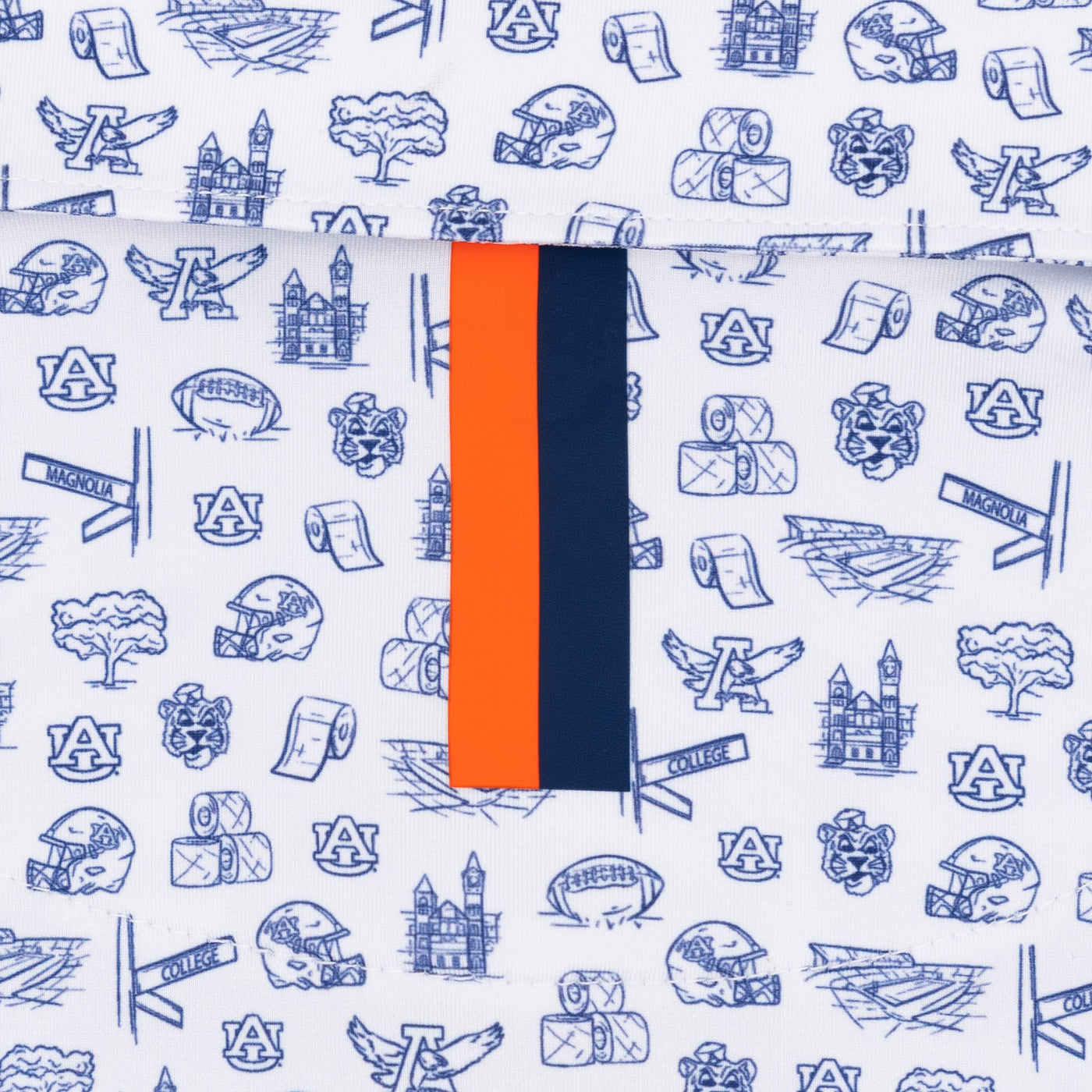 The Auburn Campus | Collegiate Polo | The Auburn Campus - White/Dock Blue