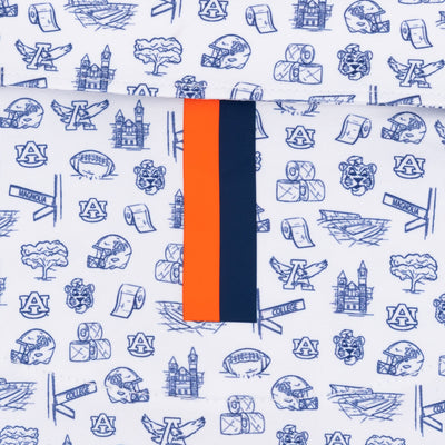 The Auburn Campus | Collegiate Polo | The Auburn Campus - White/Dock Blue