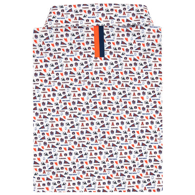 The Auburn Gameday | Collegiate Polo | The Auburn Gameday - White/Dock Blue