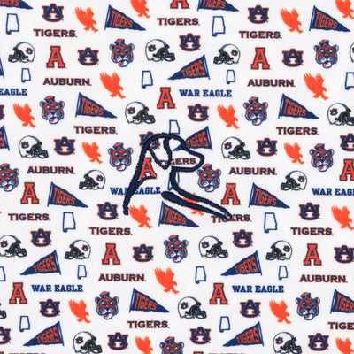 The Auburn Gameday | Collegiate Polo | The Auburn Gameday - White/Dock Blue