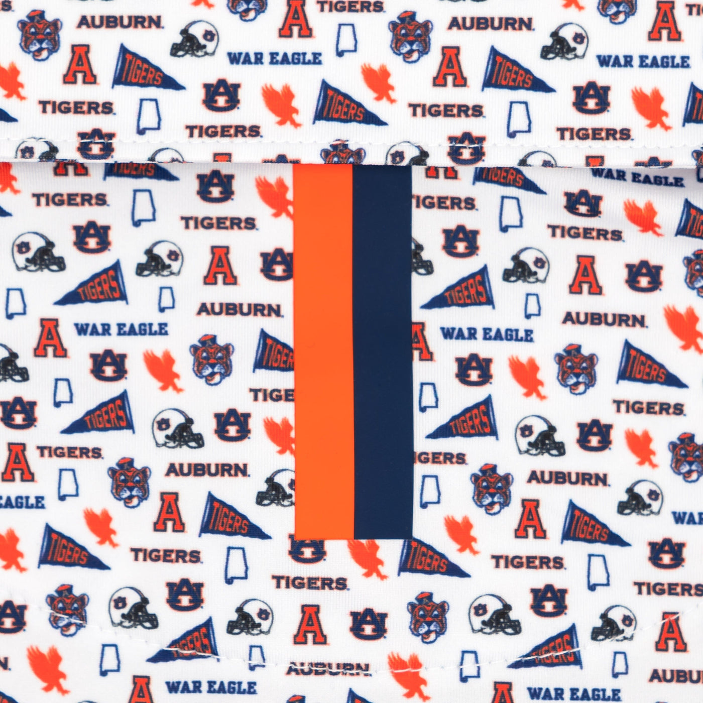 The Auburn Gameday | Collegiate Polo | The Auburn Gameday - White/Dock Blue