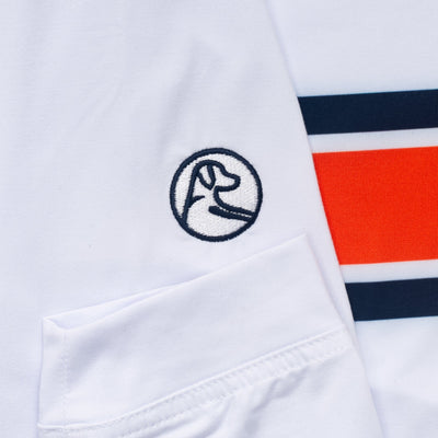 Auburn Helmet Stripe Collegiate Q-Zip - Auburn | The Auburn Helmet Stripe - White/Dock Blue