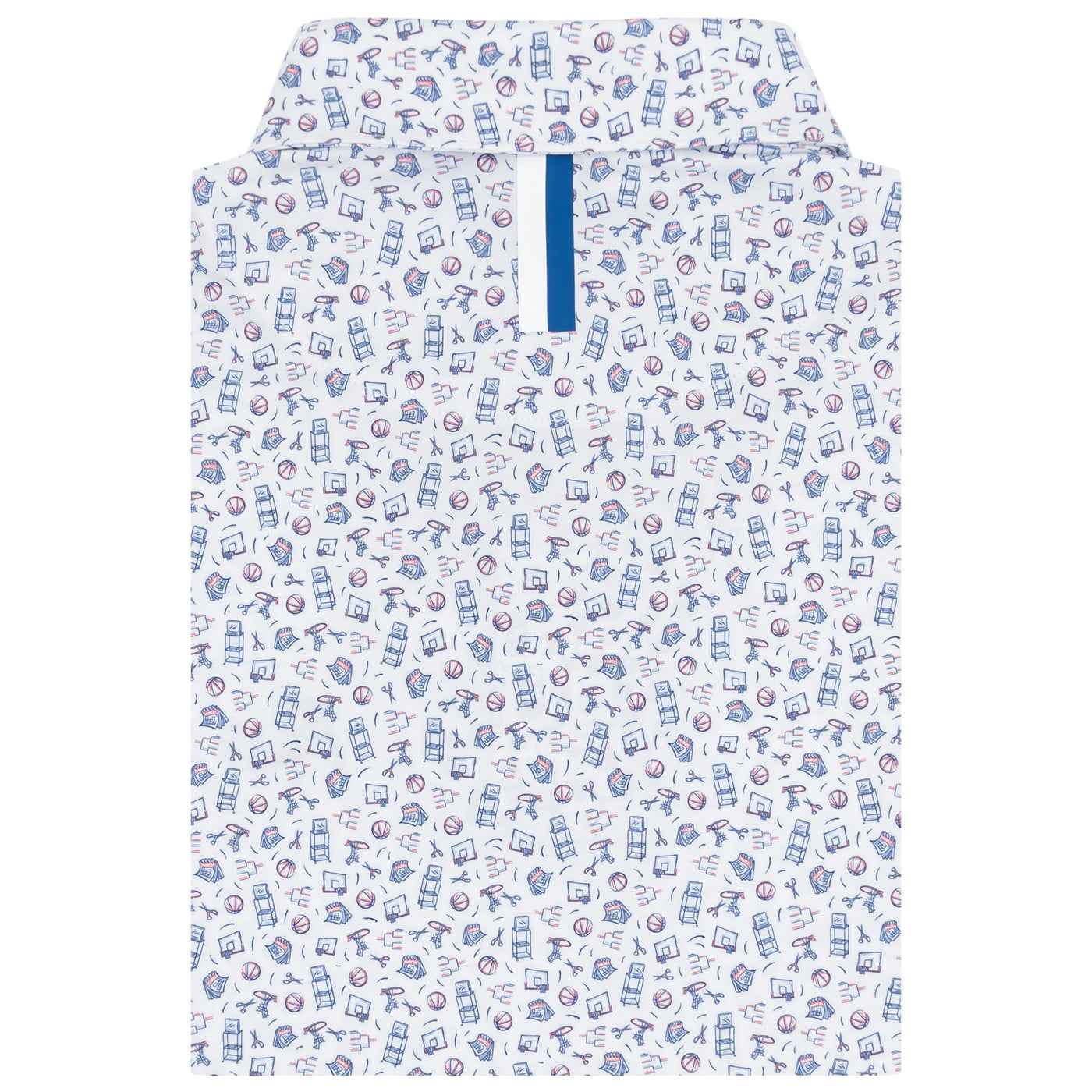 The AV Cart | Performance Polo | The AV Cart - White/Short Stop Blue