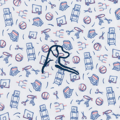 The AV Cart | Performance Polo | The AV Cart - White/Short Stop Blue
