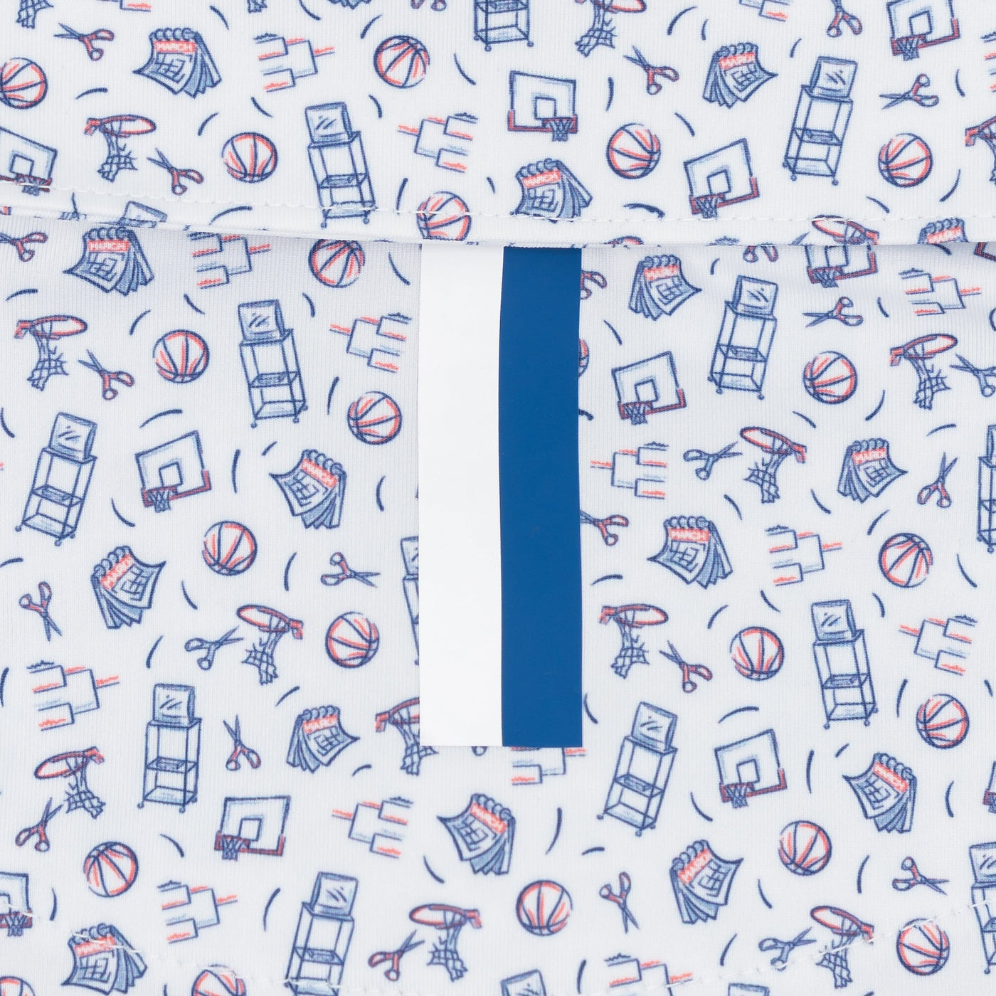 The AV Cart | Performance Polo | The AV Cart - White/Short Stop Blue