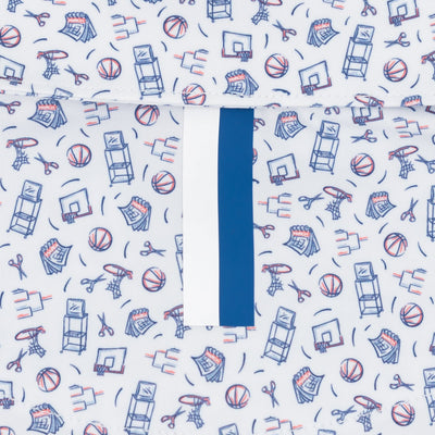 The AV Cart | Performance Polo | The AV Cart - White/Short Stop Blue