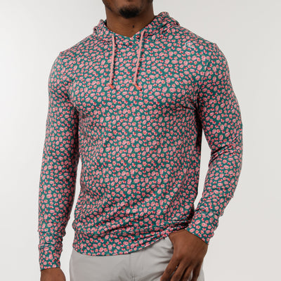 Hesi Performance Hoodie | The Azalea - Spring Pink/Clover Green