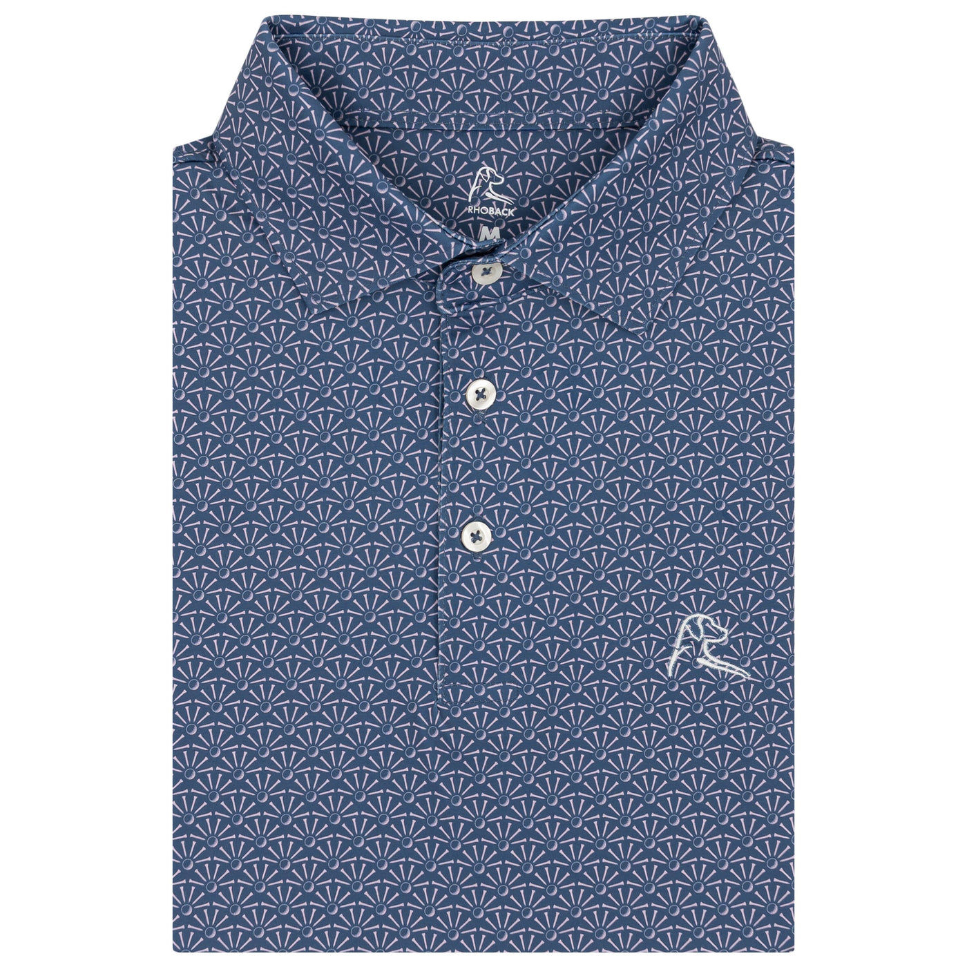 The Back Tees | Performance Polo | The Back Tees - Slate Blue/Lotus Pink