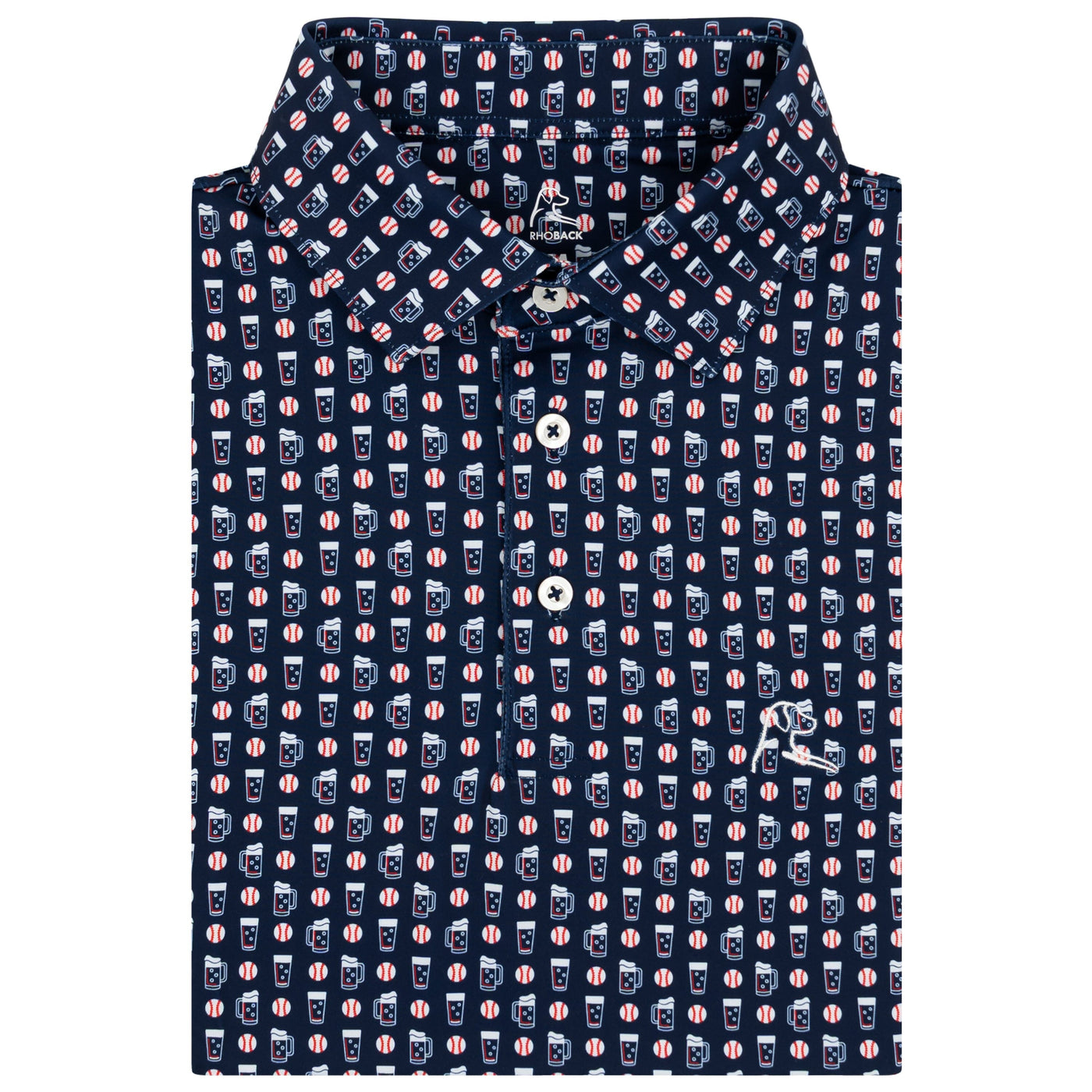 The Ballgame | Performance Polo | The Ballgame - Fleet Navy/Sorbet Red - USA