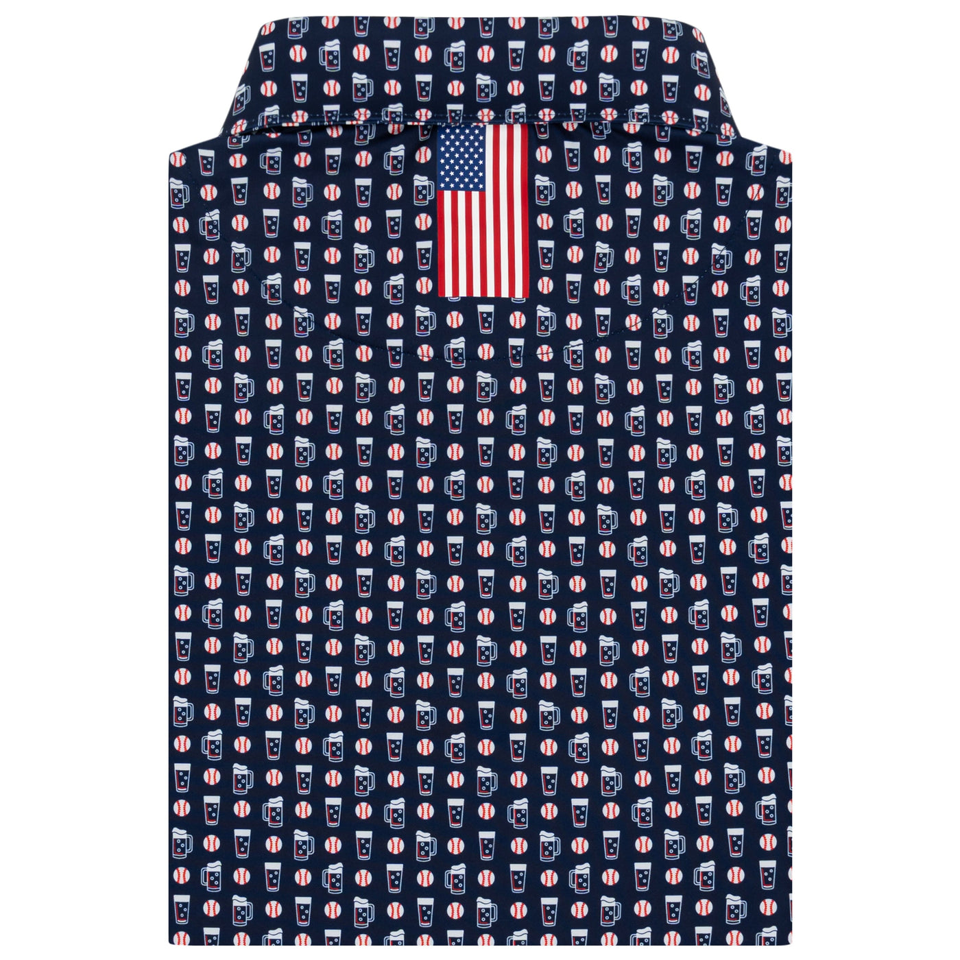 The Ballgame | Performance Polo | The Ballgame - Fleet Navy/Sorbet Red - USA