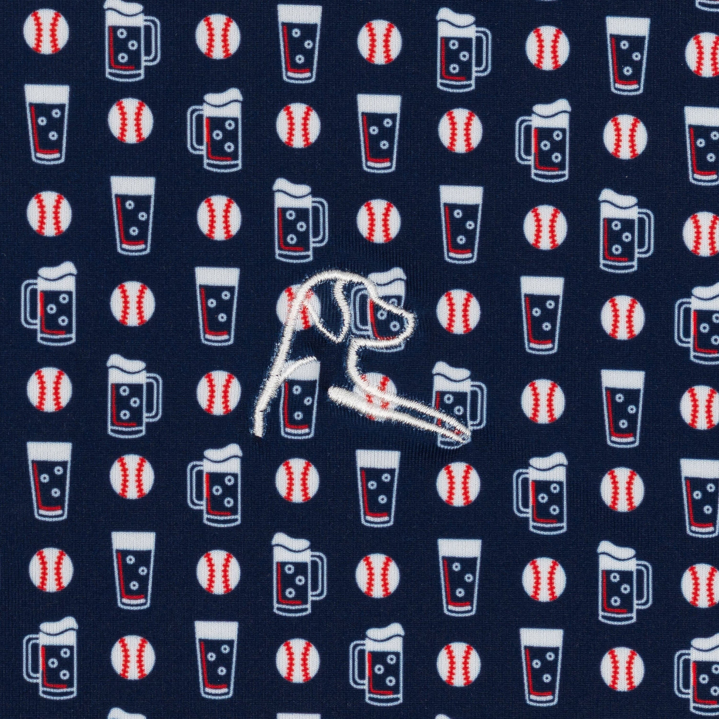 The Ballgame | Performance Polo | The Ballgame - Fleet Navy/Sorbet Red - USA