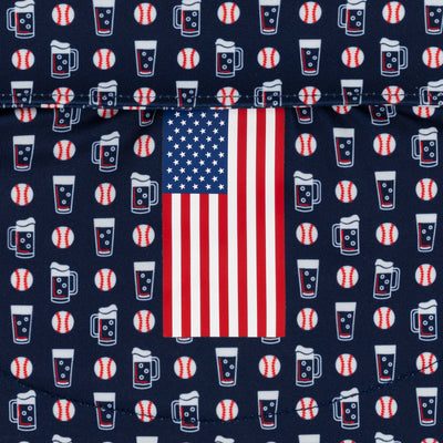 The Ballgame | Performance Polo | The Ballgame - Fleet Navy/Sorbet Red - USA