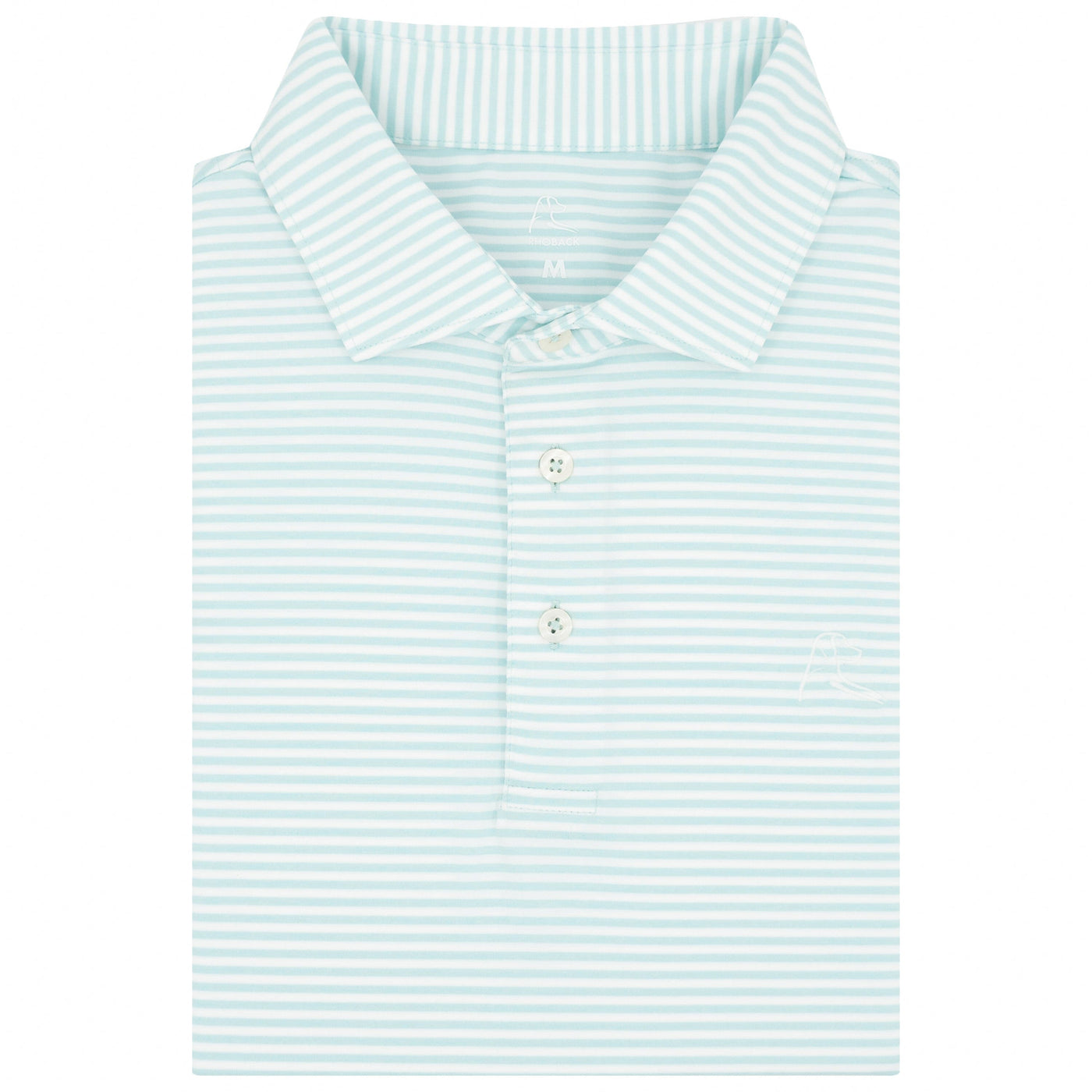 The Barts Heather Stripe | Performance Polo | The Barts Heather Stripe - Antigua Green/White