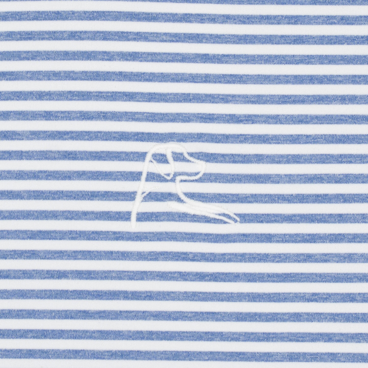 The Barts Heather Stripe | Performance Polo | The Barts Heather Stripe - Dusk Blue/White