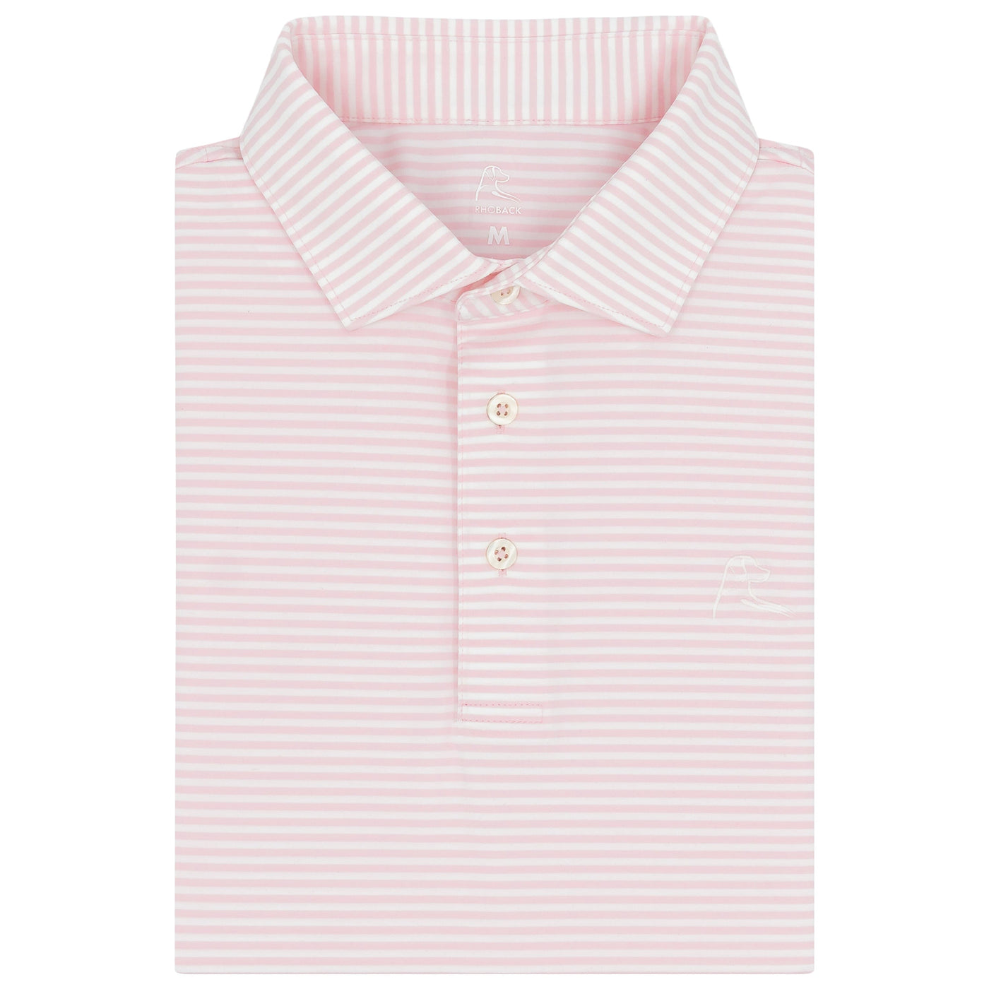 The Barts Heather Stripe | Performance Polo | The Barts Heather Stripe - Lotus Pink/White