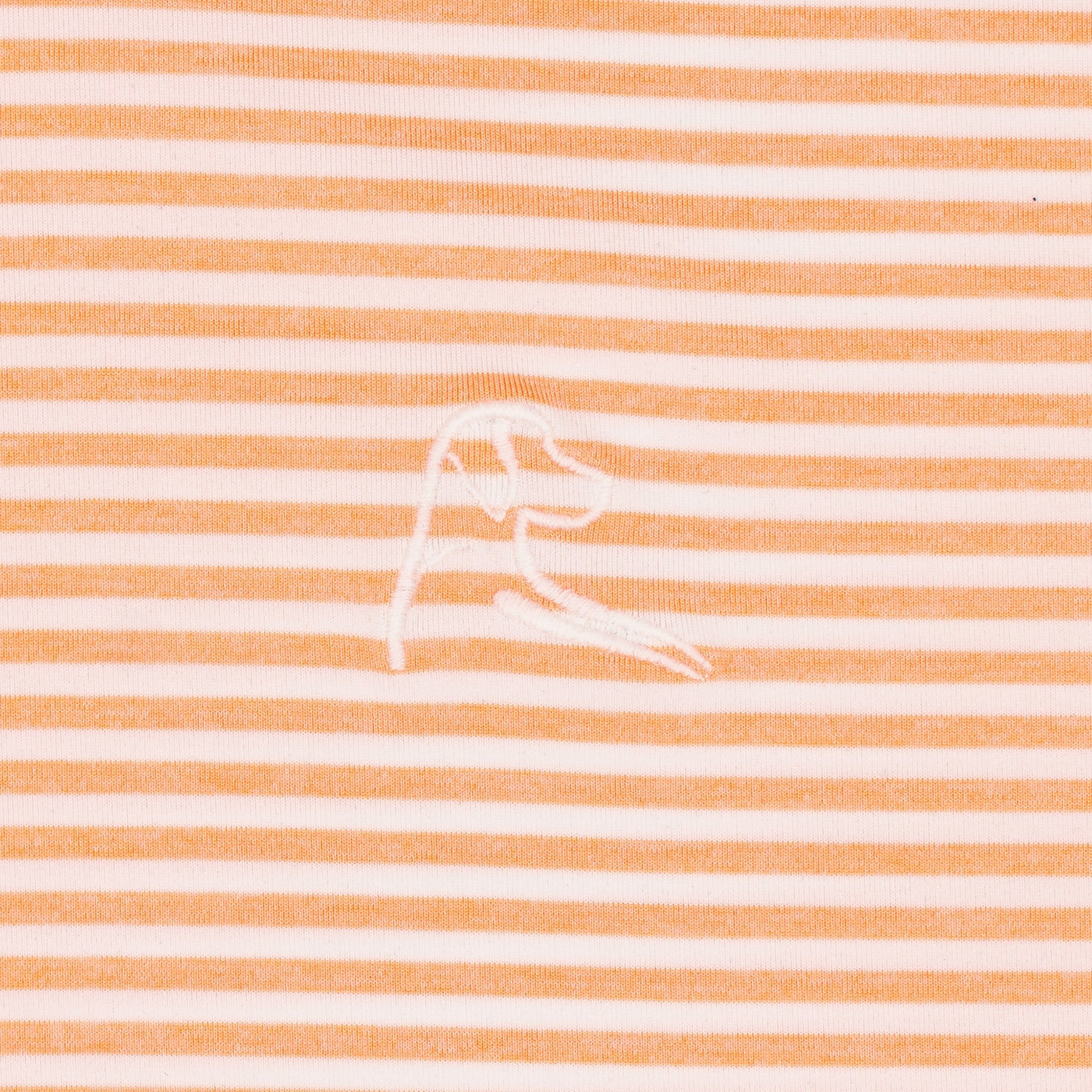 The Barts Heather Stripe | Performance Polo | The Barts Heather Stripe - Melon/White