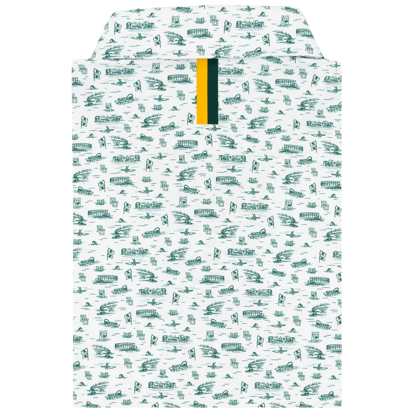 The Baylor Sailgate | Collegiate Polo | The Baylor Sailgate - White/Evergreen