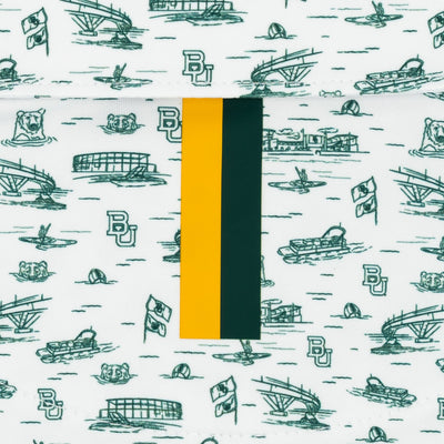 The Baylor Sailgate | Collegiate Polo | The Baylor Sailgate - White/Evergreen