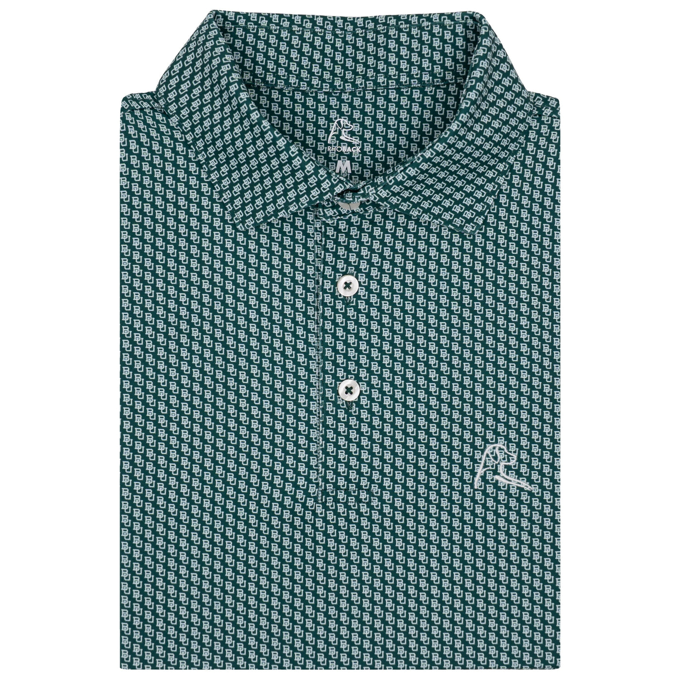 The Baylor Sic 'Em™ | Collegiate Polo | The Baylor Sic 'Em™ - Evergreen/White