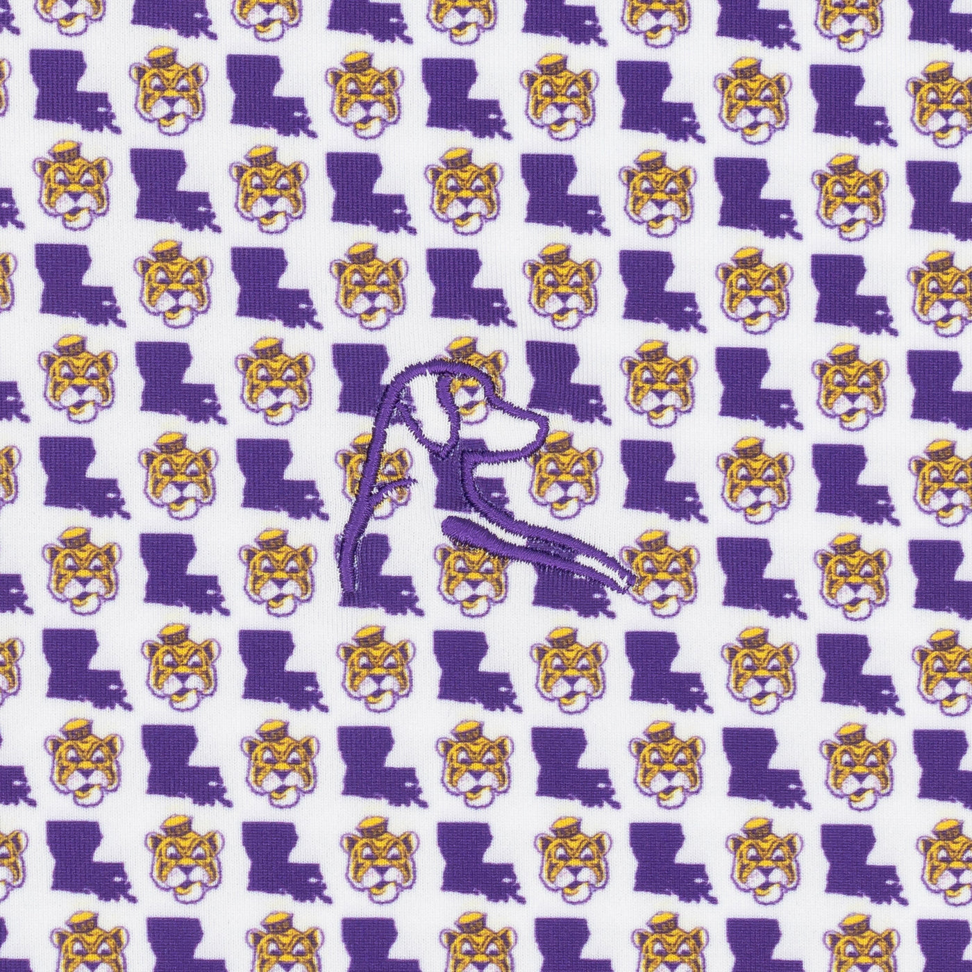 The LSU Bayou Bengals™ | Collegiate Polo | The LSU Bayou Bengals™ - White/Reauxback Purple