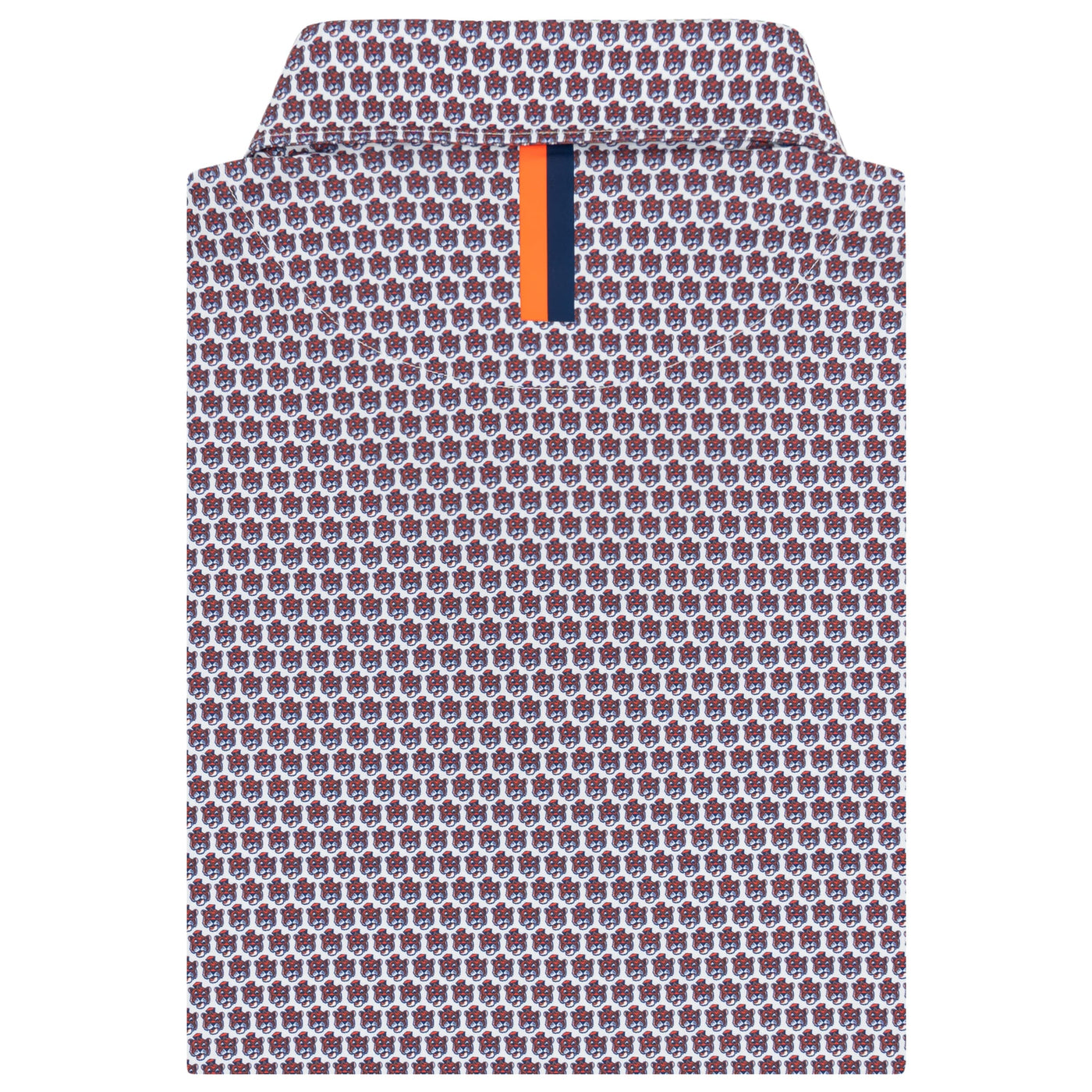 The Auburn Beanie Tiger | Collegiate Polo | The Auburn Beanie Tiger - White/Blaze Orange