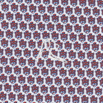 The Auburn Beanie Tiger | Collegiate Polo | The Auburn Beanie Tiger - White/Blaze Orange