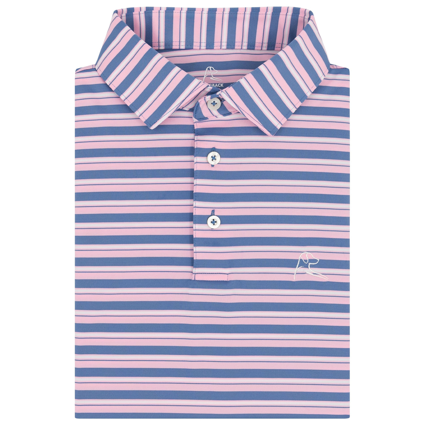 The Belmont Stripe | Performance Polo | The Belmont Stripe - Lotus Pink/Dusk Blue/White