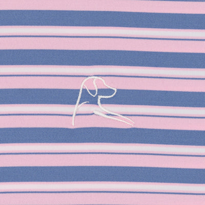 The Belmont Stripe | Performance Polo | The Belmont Stripe - Lotus Pink/Dusk Blue/White